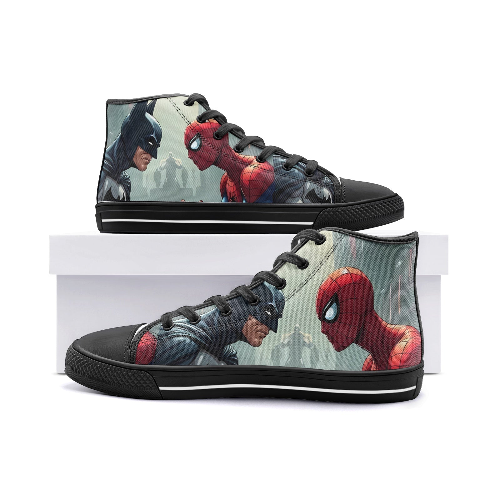 BatmanXSpidey (Unisex High Top Canvas Shoes)