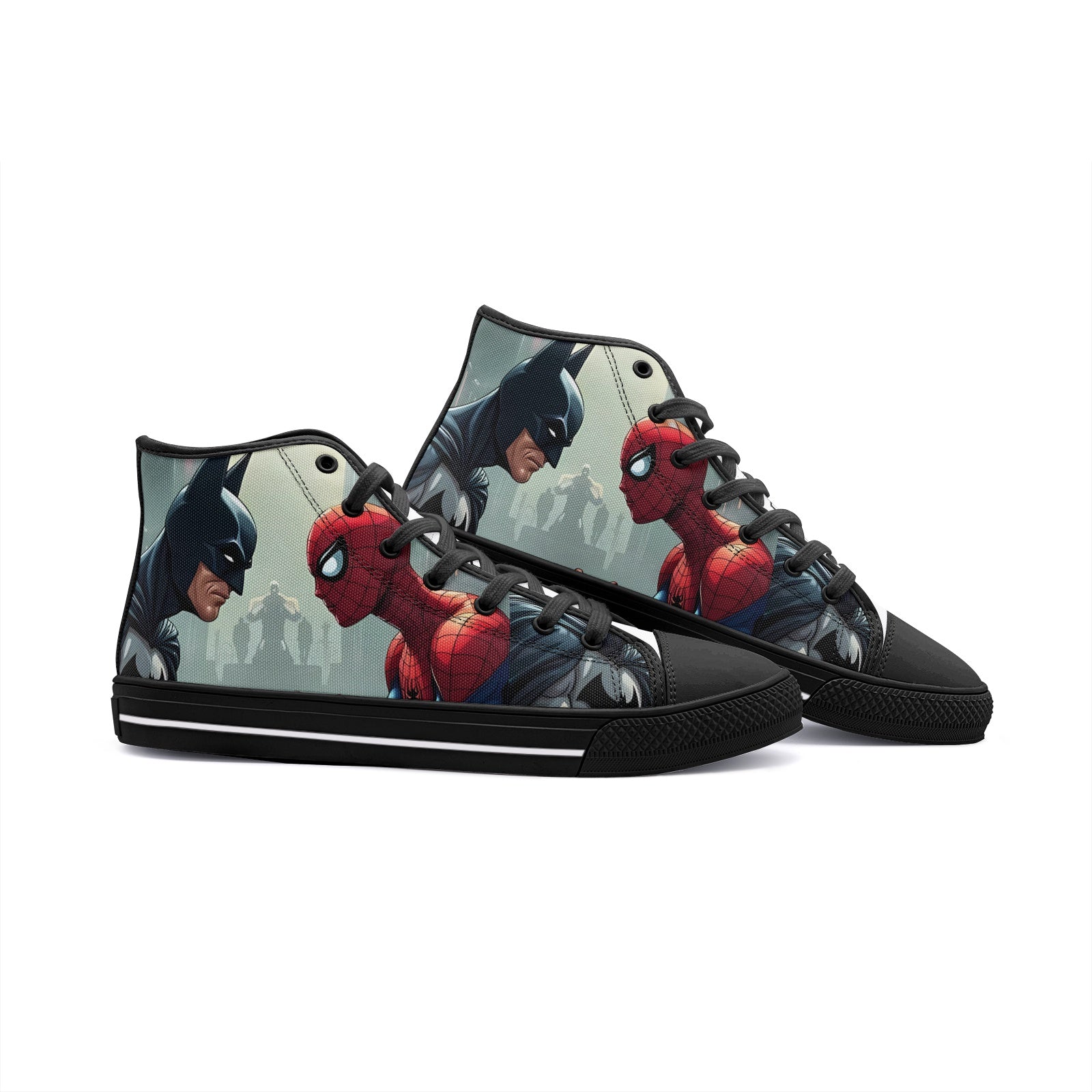 BatmanXSpidey (Unisex High Top Canvas Shoes)