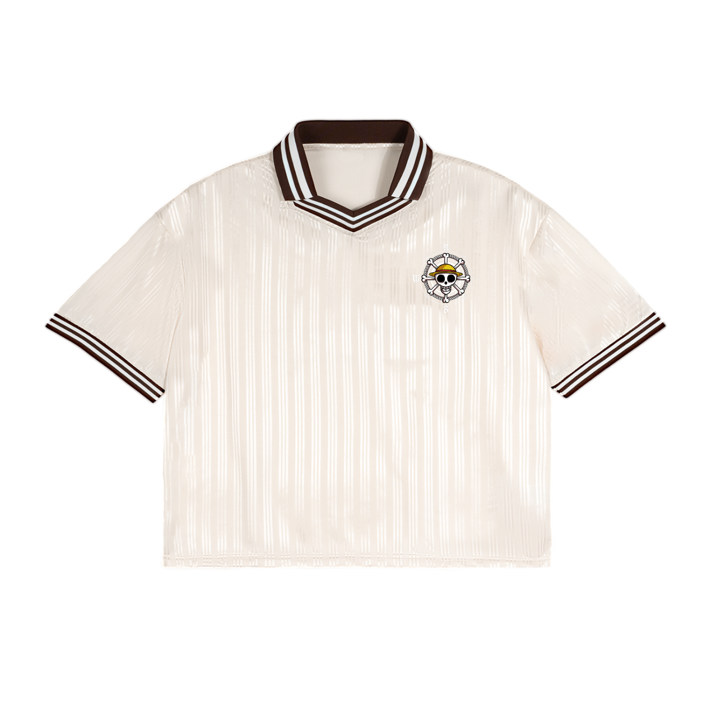 Contrast Stripes Polo Collar T-Shirt