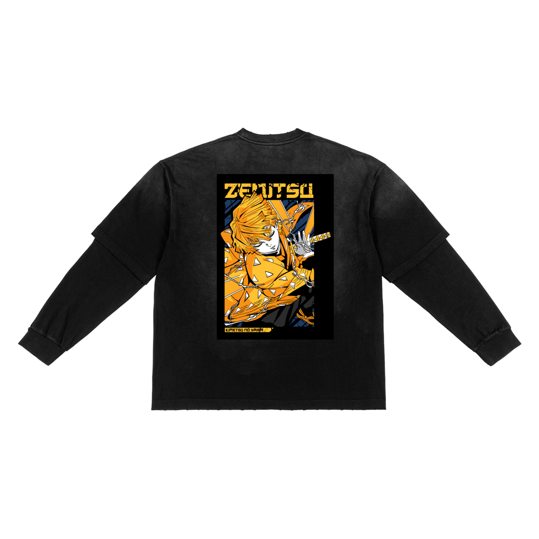 Sunfade Hand-Frayed Faux Two-Piece T-Shirt