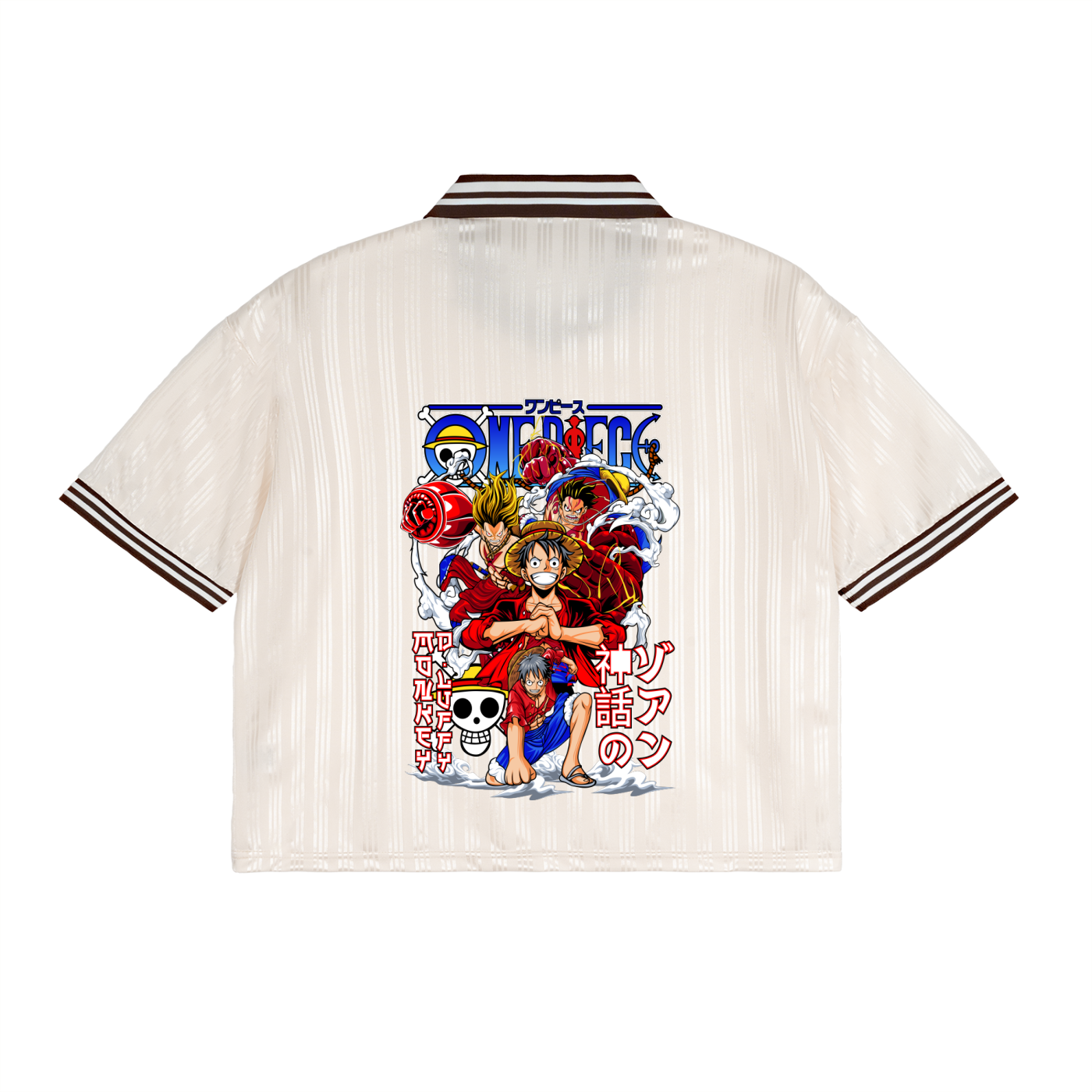 Contrast Stripes Polo Collar T-Shirt