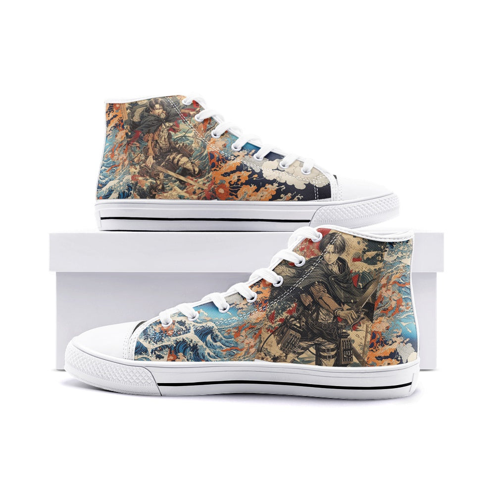 Attack on Titan-Levi (Unisex High Top Canvas Shoes)