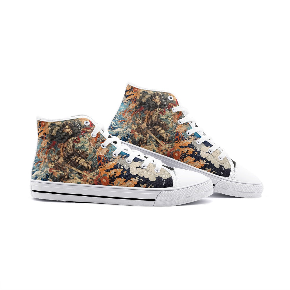 Attack on Titan-Levi (Unisex High Top Canvas Shoes)