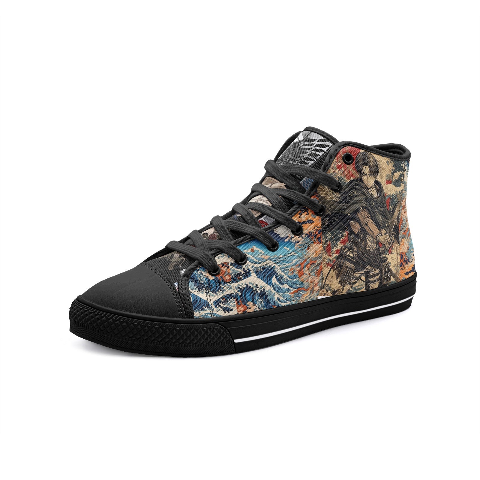 Attack on Titan-Levi (Unisex High Top Canvas Shoes)