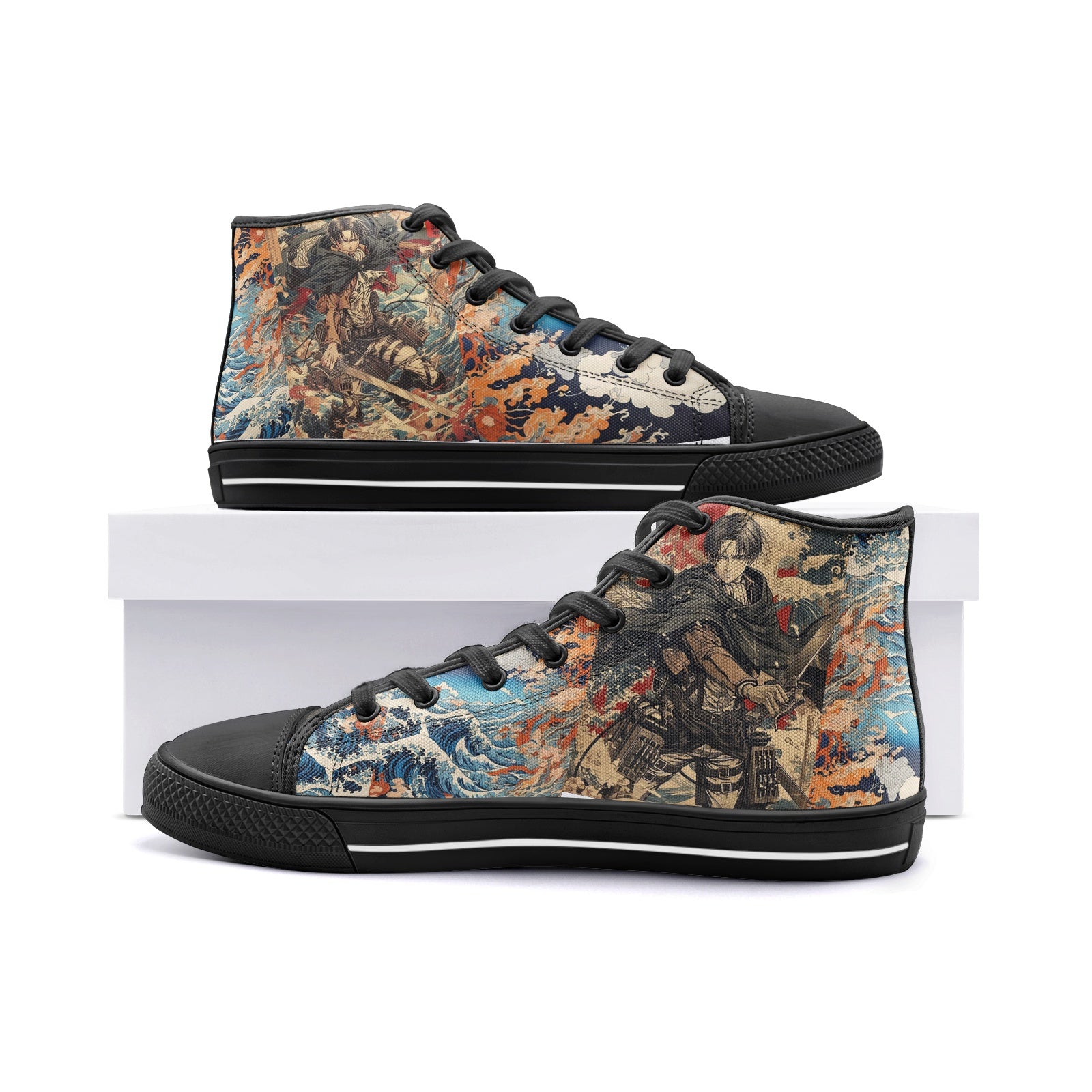Attack on Titan-Levi (Unisex High Top Canvas Shoes)