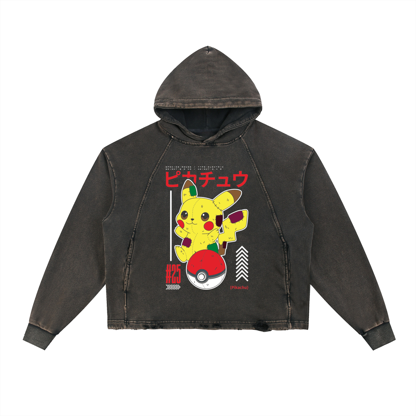 Vintage Washed Frayed-Hem Hoodie